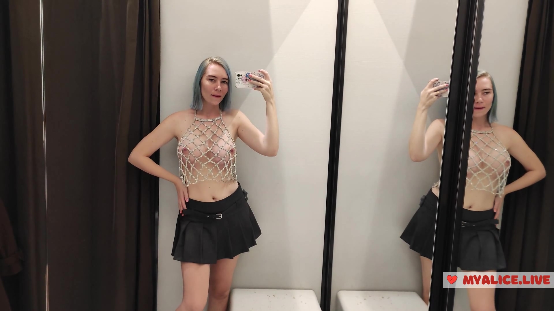 Masturbation In A Fitting Room In A Mall. I Try On Haul Transparent Clothes In Fitting Room And Mast