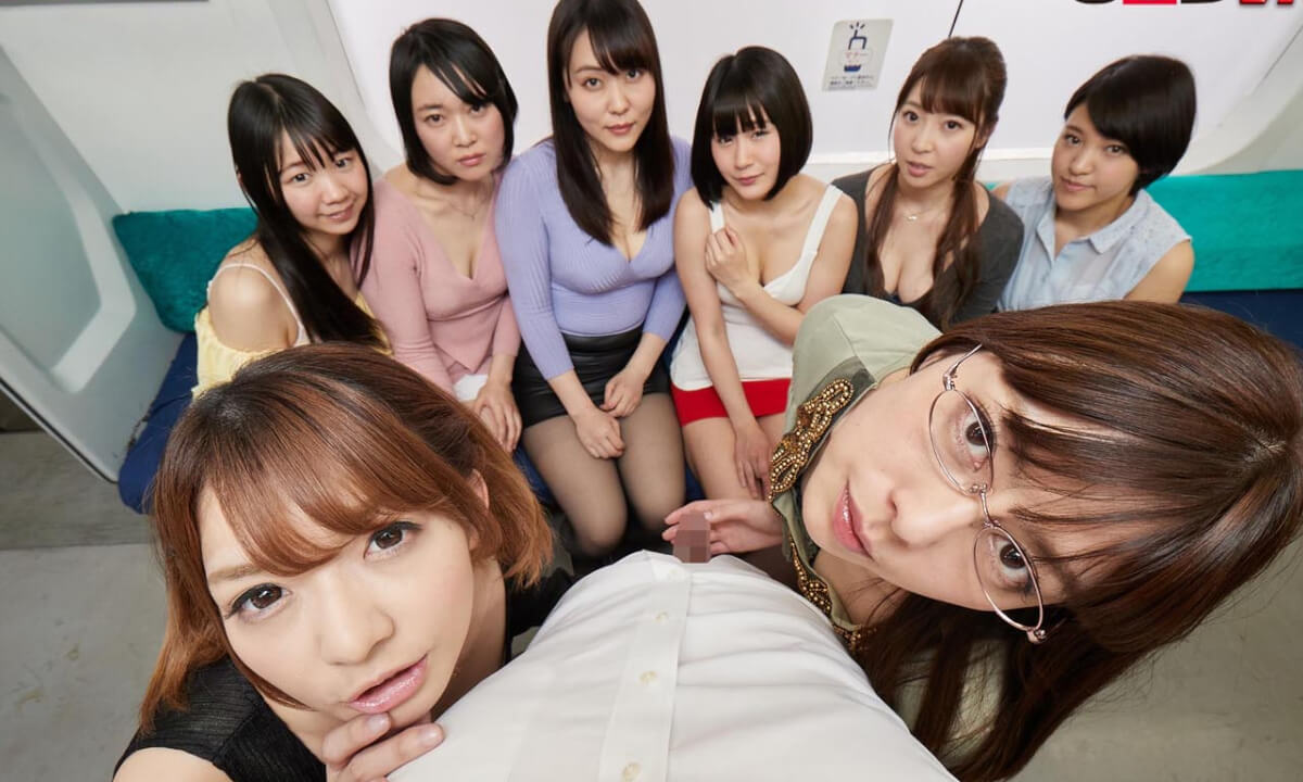 You Accidentally Boarded the Ladies-Only Train Car; Reverse Gangbang CFNM with Japanese Babes