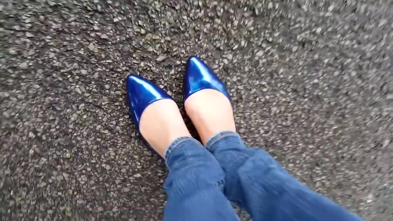 sexy blue flats